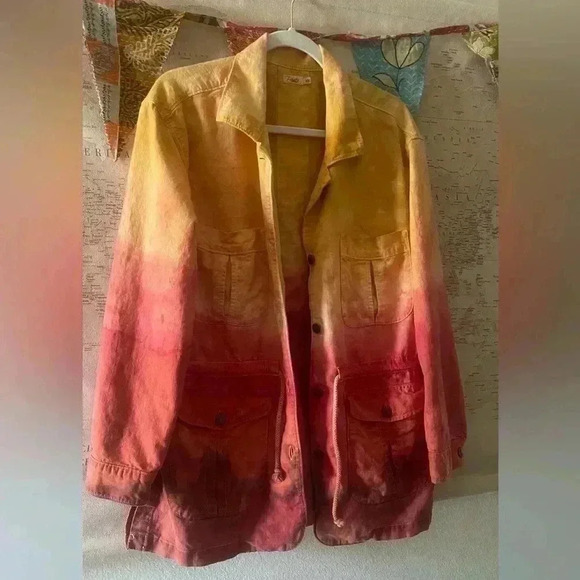 Faherty Sunrise Dyed Larkspur Utility Jacket Size M EUC - Picture 1 of 7